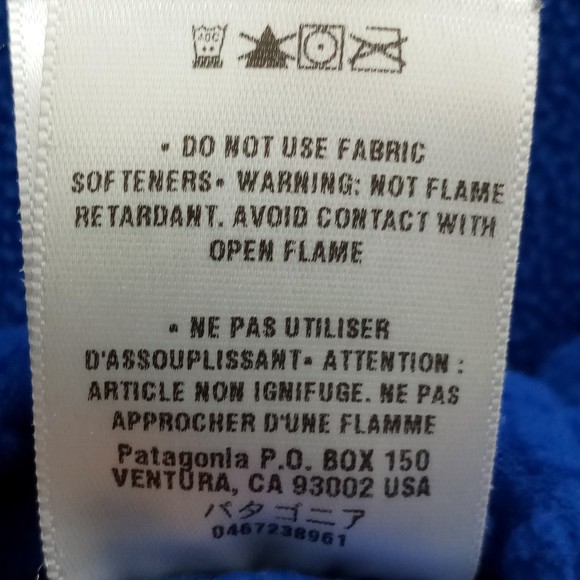 Patagonia Worn Wear Blue Fleece 1/4 Zip Pullover Sweater in Mens Size M - Picture 8 of 8
